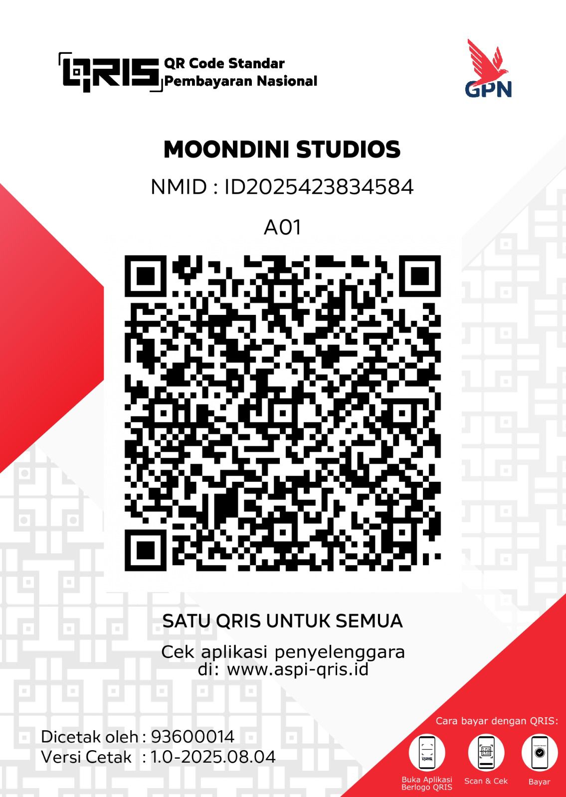 Moondini Studios QRIS